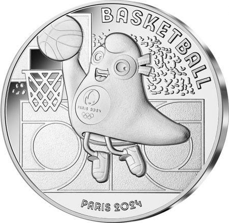 France - Monnaie de Paris Le Basketball - 10 Euros Argent FRANCE 2023 (MDP) - Les Phryges - Mascottes de Paris 2024 - Vague 1