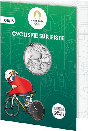 France - Monnaie de Paris Le Cyclisme sur piste - 10 Euros Argent FRANCE 2023 (MDP) - Les Phryges - Mascottes de Paris 2024 - Va