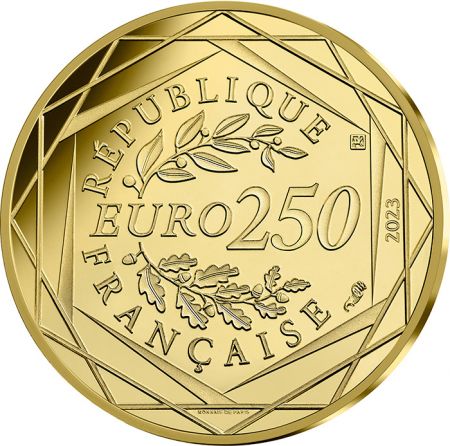 France - Monnaie de Paris Le Drapeau- 250 Euros Or FRANCE 2023 (MDP) - Les Phryges - Mascottes de Paris 2024 - Vague 1
