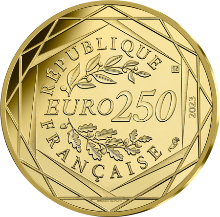 France - Monnaie de Paris Le Drapeau à la Monnaie de Paris - 250 Euros Or 2023 - Les Phryges - Mascottes de Paris 2024 - Vague 2