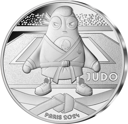 France - Monnaie de Paris Le Judo - 10 Euros Argent 2023 (MDP) - Les Phryges - Mascottes de Paris 2024 - Vague 2