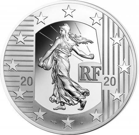 France - Monnaie de Paris Le Nouveau Franc - 10 Euros Argent Semeuse BE 2020 (MDP)
