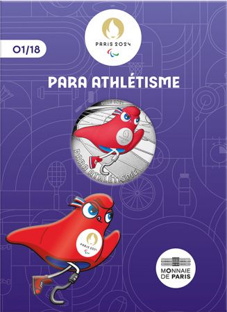 France - Monnaie de Paris Le Para Athlétisme - 10 Euros Argent Couleur FRANCE 2023 (MDP) - Les Phryges - Mascottes de Paris 2024