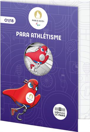 France - Monnaie de Paris Le Para Athlétisme - 10 Euros Argent Couleur FRANCE 2023 (MDP) - Les Phryges - Mascottes de Paris 2024