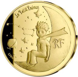 France - Monnaie de Paris Le Petit Prince et la Lune - 50 Euros 1/4 Oz Or BE FRANCE 2021 75 ans du Petit Prince