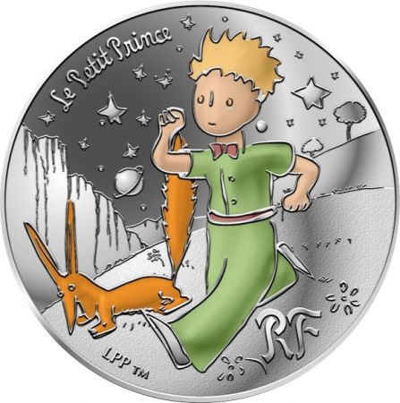 France - Monnaie de Paris Le Petit Prince et le Renard - 10 Euros Couleur Argent BE FRANCE 2021 75 ans du Petit Prince