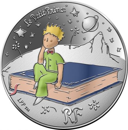 France - Monnaie de Paris Le Petit Prince et son livre - 10 Euros Couleur Argent BE FRANCE 2021 75 ans du Petit Prince