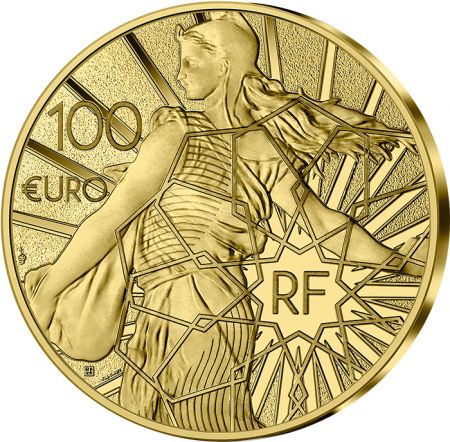 France - Monnaie de Paris Le Roi Midas - 100 Euros OR (1/2 Oz) Semeuse BE 2023 FRANCE (MDP)
