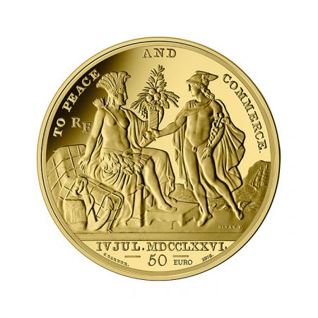 France - Monnaie de Paris Le Sceau des États-Unis - Grandes Dates de l\'Humanité - 50 Euros Or BE FRANCE 2022 (MDP)