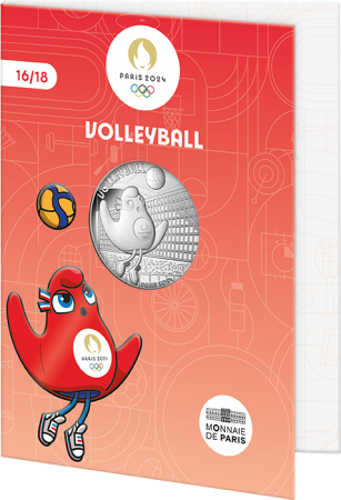 France - Monnaie de Paris Le Volleyball - 10 Euros Argent 2023 (MDP) - Les Phryges - Mascottes de Paris 2024 - Vague 2