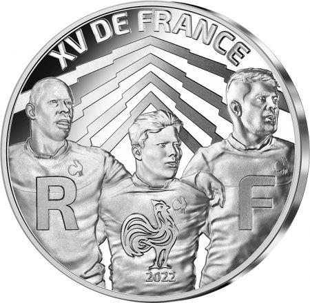 France - Monnaie de Paris Le XV de France - Coupe du Monde de Rugby 2023 - 10 Euros Argent BE FRANCE 2022