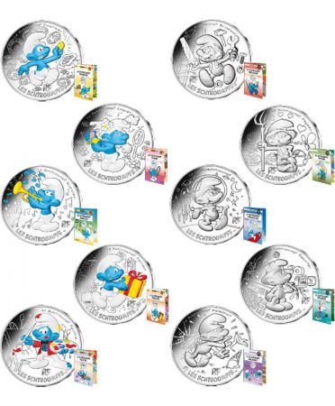 France - Monnaie de Paris Les 10 x 10 Euros Argent France 2020 (MDP) - LES SCHTROUMPFS (Vague 2)
