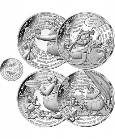France - Monnaie de Paris Les 4 x 10 Euros Argent France 2022 (MDP) - Astérix (Vague 2)