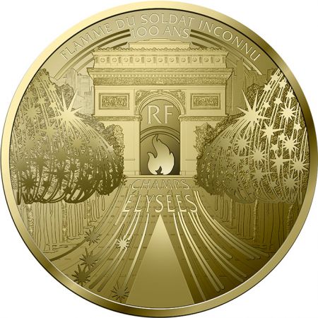 France - Monnaie de Paris Les Champs-Elysées - 50 Euros Or BE FRANCE 2020 Monnaie de Paris