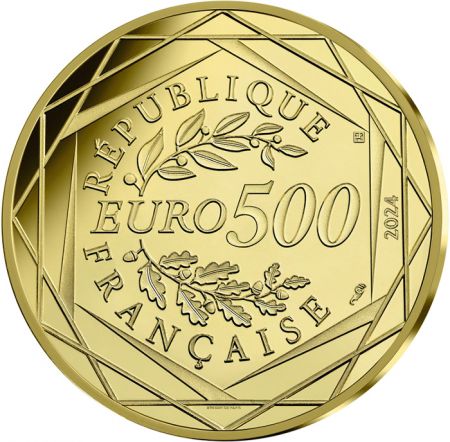 France - Monnaie de Paris Les Toits de Paris - 500 Euros Or 2024 (MDP) - La France accueille les Jeux - Mascottes Paris 2024