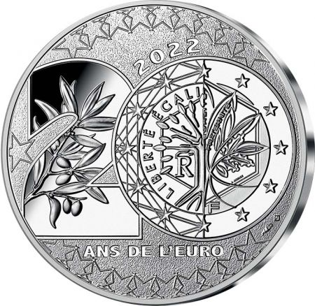 France - Monnaie de Paris LOT 20 ans de l\'Euro - comprend 20  Argent et Coffret BE Euro France 2022 (MDP)