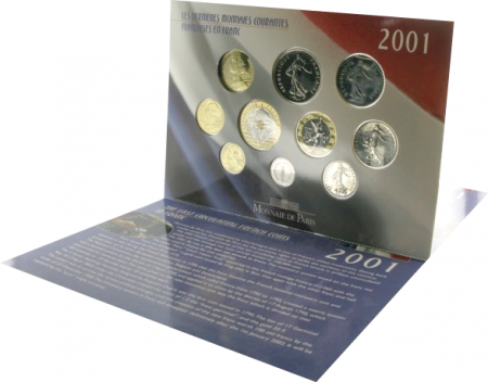 France - Monnaie de Paris LOT Coffret BU Franc et Coffret BE Franc FRANCE 2001