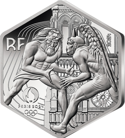 France - Monnaie de Paris LOT de 4 X 10 Euros Argent (2021 à 2024) en coffret - Jeux Olympiques PARIS 2024 - pièce hexagonale