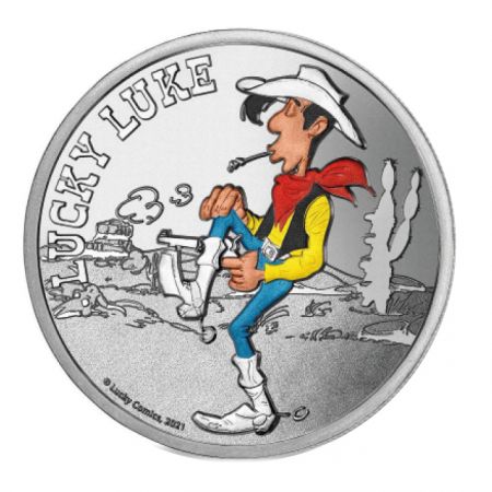 France - Monnaie de Paris LOT n°3 - 3 X mini-médaille 75 ans de Lucky Luke 2021 par La Monnaie de Paris