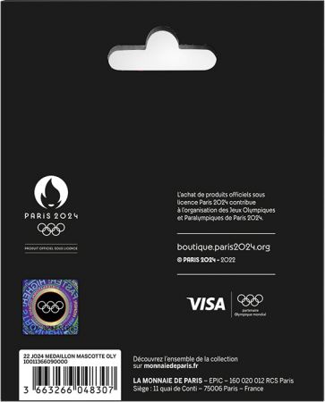 France - Monnaie de Paris Médaille - Mascotte Jeux Olympiques Paris 2024 - sous blister