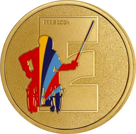France - Monnaie de Paris Médaillon E - Alphabet Sports - Paris 2024
