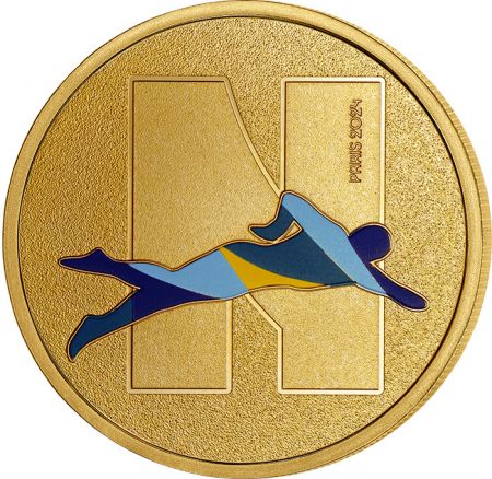 France - Monnaie de Paris Médaillon N - Alphabet Sports - Paris 2024