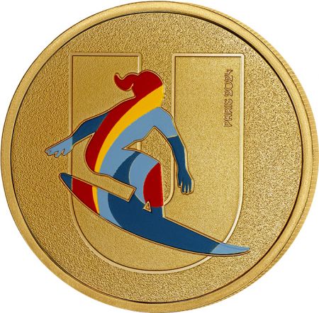 France - Monnaie de Paris Médaillon U - Alphabet Sports - Paris 2024