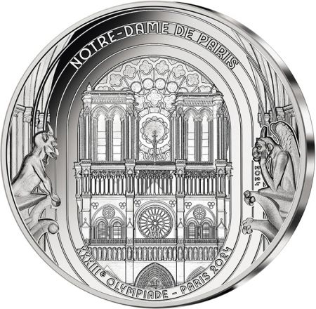 France - Monnaie de Paris Notre-Dame - Héritage - Paris 2024 - 10 Euros Argent BE 2024