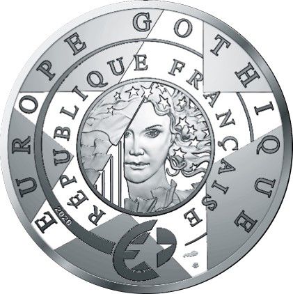 France - Monnaie de Paris Notre Dame de Paris & l\'époque Gothique - Europa Star 10 Euros Argent Couleur BE FRANCE 2020 (MDP)