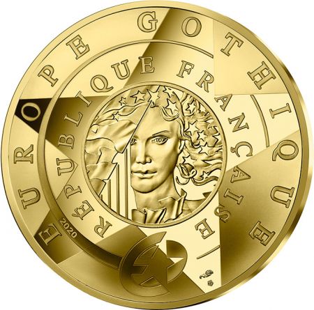 France - Monnaie de Paris Notre Dame de Paris & l\'époque Gothique - Europa Star 200 Euros Or BE FRANCE 2020 (MDP)