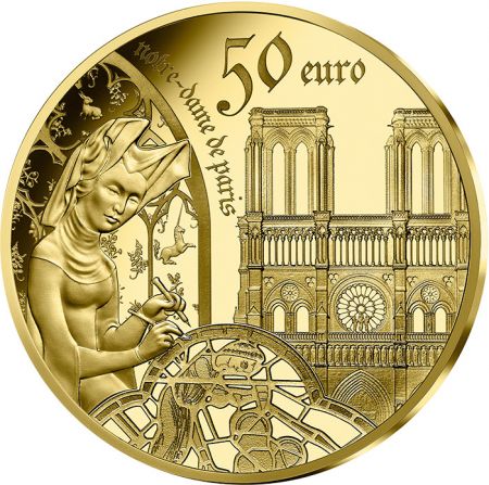 France - Monnaie de Paris Notre Dame de Paris & l\'époque Gothique - Europa Star 50 Euros Or BE FRANCE 2020 (MDP)