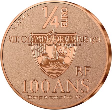 France - Monnaie de Paris Paavo Nurmi - Paris 1924 - 1/4 Euros Cuivre 2024