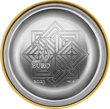 France - Monnaie de Paris Pierre Hermé - Macaron - 20 Euros (1 once) Argent BE FRANCE 2023 -SAVOIR-FAIRE 2023