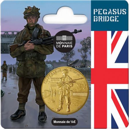 France - Monnaie de Paris Royaume-Uni - Pegasus Bridge - 80 ans du DDAY - 1/4 Euros 2024