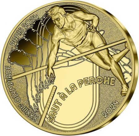 France - Monnaie de Paris Saut à la Perche - PARIS 2024 - 50  Or BE 2024 - COLLECTION SPORT (12/15)