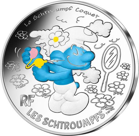 France - Monnaie de Paris Schtroumpf Coquet - 10 Euros Argent Couleur FRANCE 2020 (MDP) - Les Schtroumpfs - Vague 2