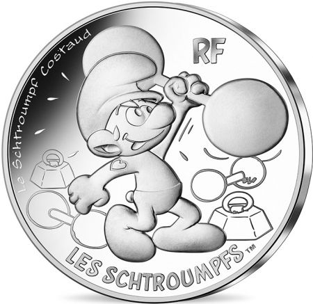 France - Monnaie de Paris Schtroumpf Costaud - 10 Euros Argent FRANCE 2020 (MDP) - Les Schtroumpfs