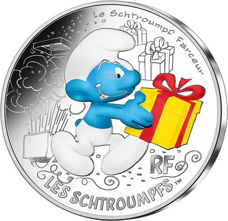 France - Monnaie de Paris Schtroumpf Farceur - 10 Euros Argent Couleur FRANCE 2020 (MDP) - Les Schtroumpfs - Vague 2