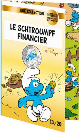 France - Monnaie de Paris Schtroumpf Financier - 10 Euros Argent Couleur FRANCE 2020 (MDP) - Les Schtroumpfs - Vague 2