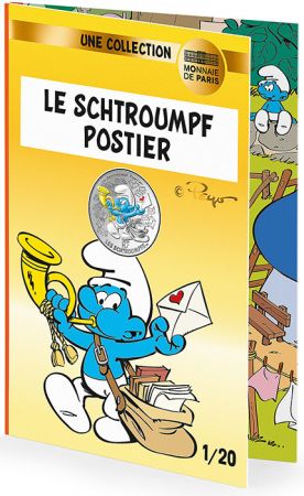 France - Monnaie de Paris Schtroumpf Postier - 10 Euros Argent Couleur FRANCE 2020 (MDP) - Les Schtroumpfs