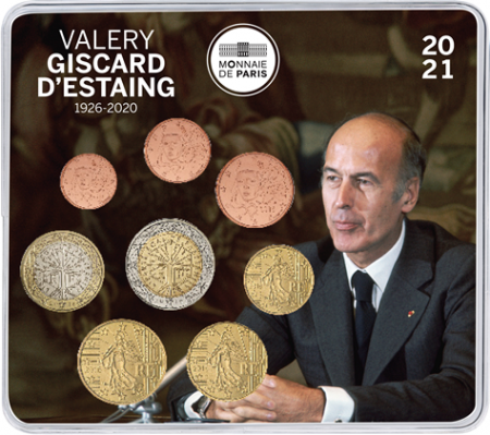 France - Monnaie de Paris Valéry Giscard d\'Estaing - 1926-2020 - Miniset  BU FRANCE 2021 (MDP)