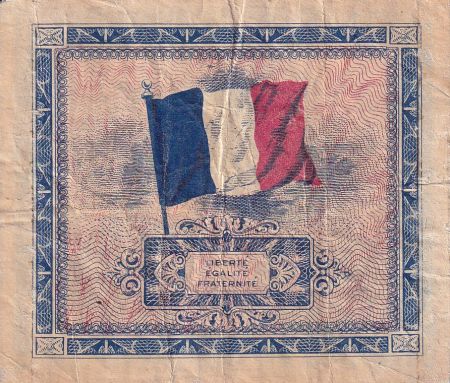 France  5 Francs - Impr. américaine (drapeau) - 1944 - Sans série - PTB - VF.17.01