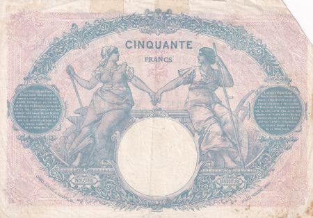 France  50 Francs - Bleu et Rose - 06-01-1925 - Série W.11448 - F.14.38