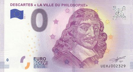 France 0 Euro - Descartes - Billet touristique - 2019