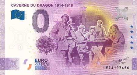 France 0 EURO SOUVENIR - Caverne du Dragon, 1914-1918 - 2023