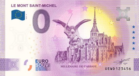 France 0 EURO SOUVENIR - Millénaire abbaye du Mont-Saint-Michel 2023