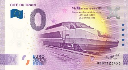 France 0 Euro Souvenir 2022 - Cité du Train  TGV