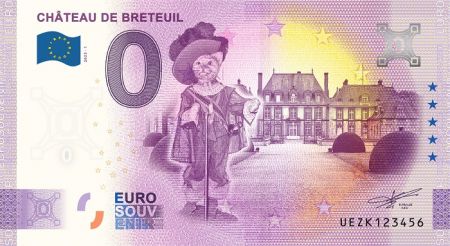 France 0 Euro Souvenir 2023 - Château de Breteuil - Chat botté