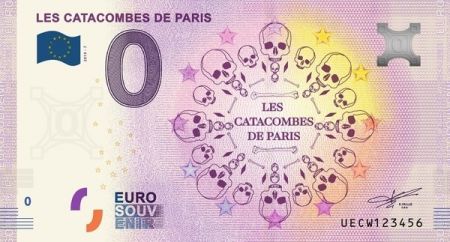 France 0 Euro Souvenir 2023 - Les Catacombes de Paris