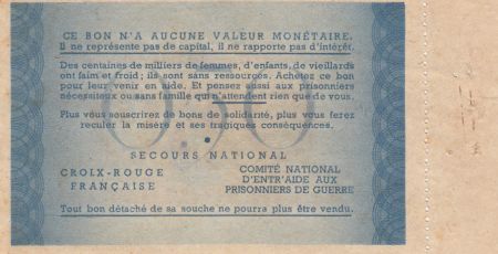 France 0.50 Franc surchargé 5 Francs Bon de Solidarité - 1941-1942 avec souche - SPL